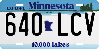 MN license plate 640LCV