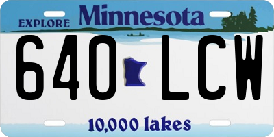 MN license plate 640LCW