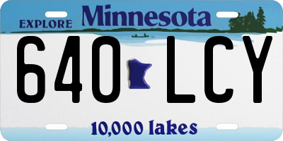 MN license plate 640LCY