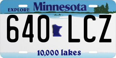 MN license plate 640LCZ