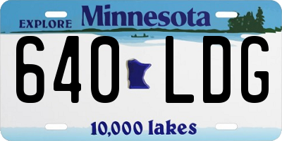 MN license plate 640LDG