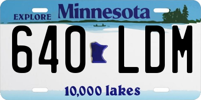 MN license plate 640LDM