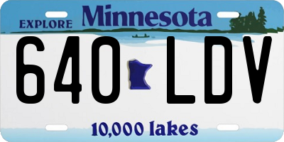 MN license plate 640LDV