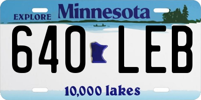 MN license plate 640LEB