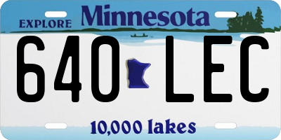 MN license plate 640LEC