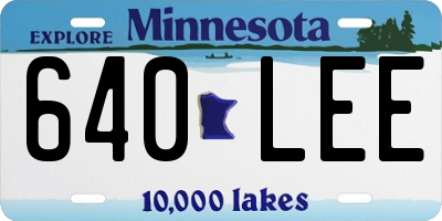 MN license plate 640LEE