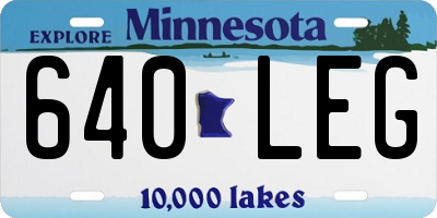MN license plate 640LEG