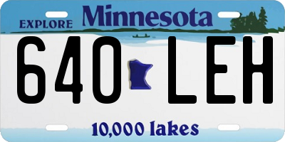 MN license plate 640LEH