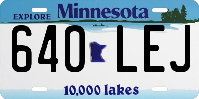 MN license plate 640LEJ
