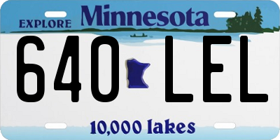 MN license plate 640LEL