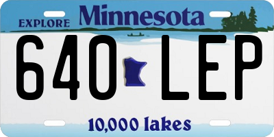 MN license plate 640LEP