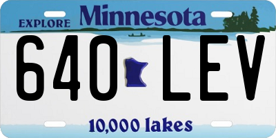 MN license plate 640LEV