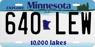 MN license plate 640LEW