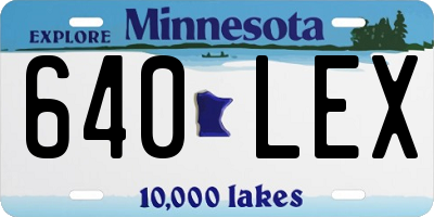 MN license plate 640LEX