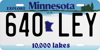 MN license plate 640LEY