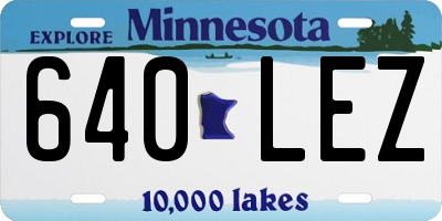 MN license plate 640LEZ