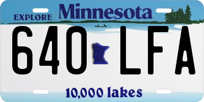 MN license plate 640LFA