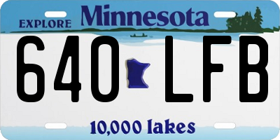 MN license plate 640LFB