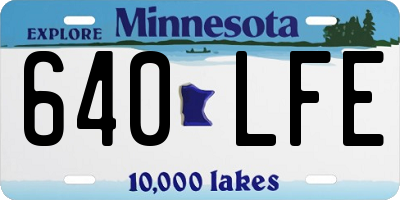 MN license plate 640LFE