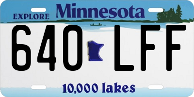MN license plate 640LFF