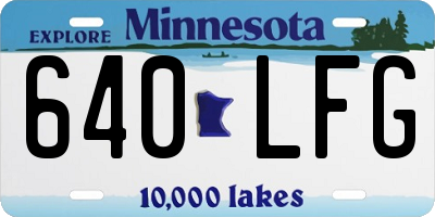 MN license plate 640LFG