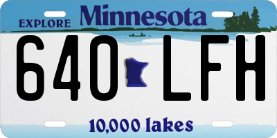MN license plate 640LFH