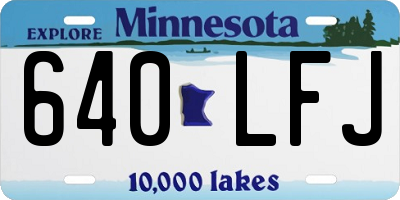 MN license plate 640LFJ