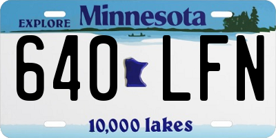 MN license plate 640LFN