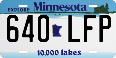 MN license plate 640LFP