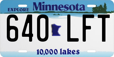 MN license plate 640LFT