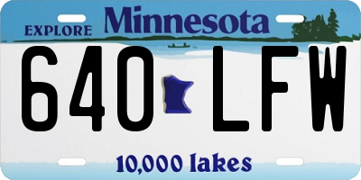 MN license plate 640LFW
