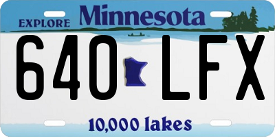 MN license plate 640LFX