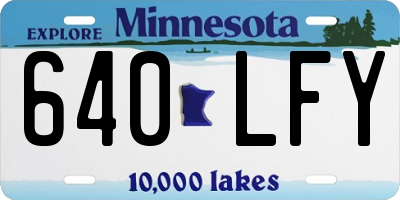 MN license plate 640LFY