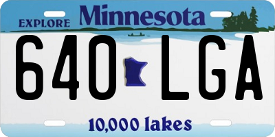 MN license plate 640LGA