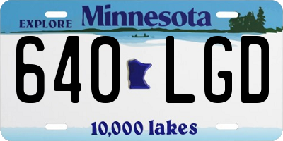 MN license plate 640LGD