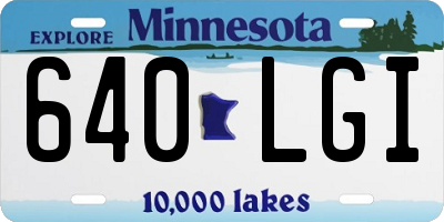 MN license plate 640LGI
