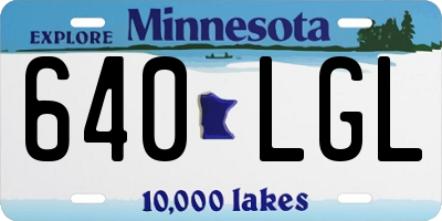 MN license plate 640LGL