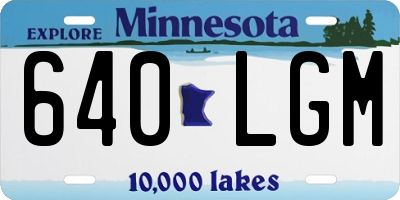 MN license plate 640LGM