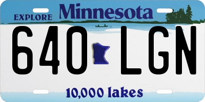 MN license plate 640LGN