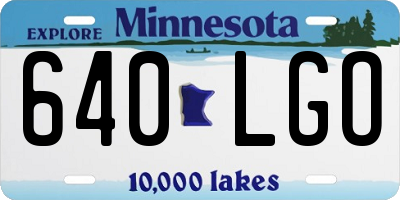 MN license plate 640LGO