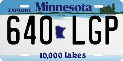MN license plate 640LGP