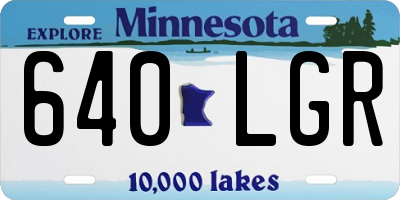 MN license plate 640LGR