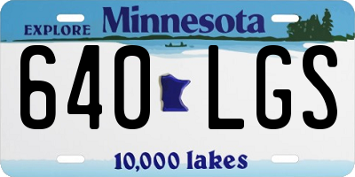 MN license plate 640LGS
