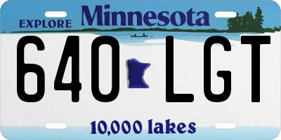 MN license plate 640LGT