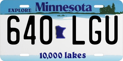 MN license plate 640LGU