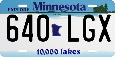 MN license plate 640LGX