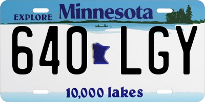 MN license plate 640LGY