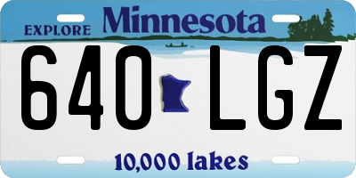 MN license plate 640LGZ