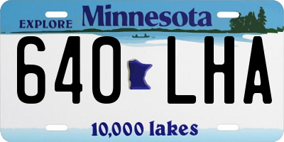 MN license plate 640LHA