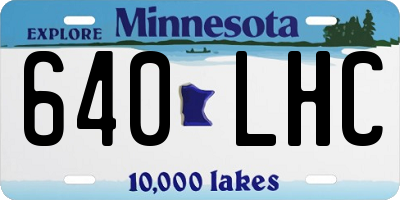 MN license plate 640LHC